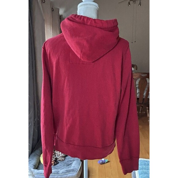 VINTAGE 90's - Y2K Abercrombie & Fitch Hoodie Medium Red  Blue Moose Sweatshirt - Picture 2 of 5